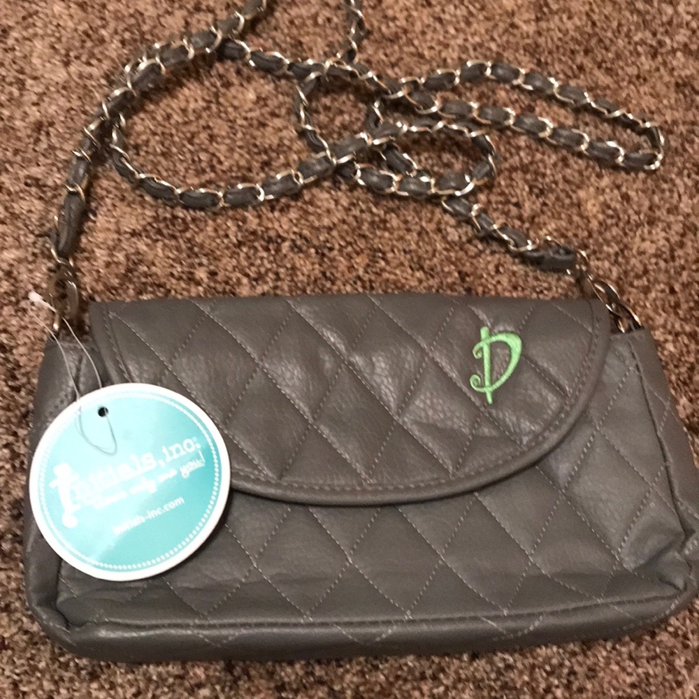 Gray crossbody purse